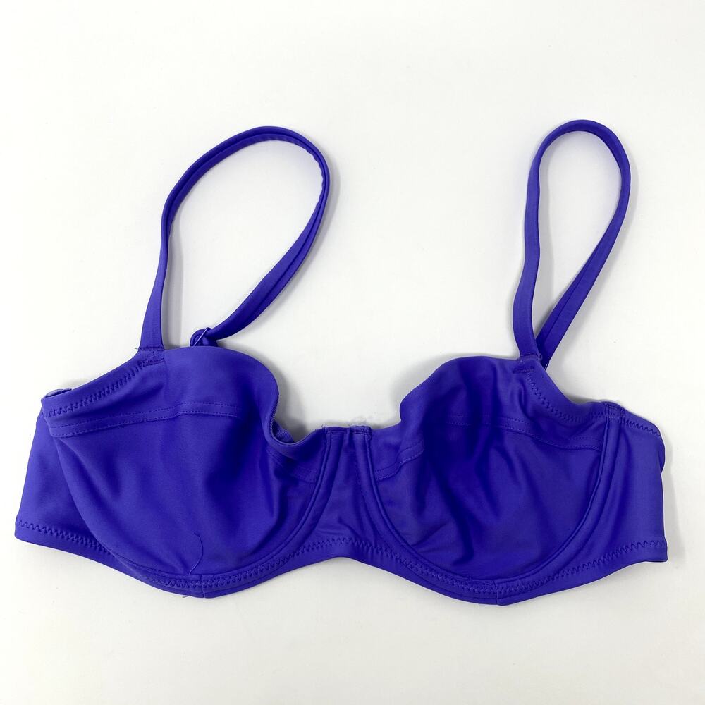 Aerie Purple Real Good Unlined Underwire Classic Summer Bikini Top 34C